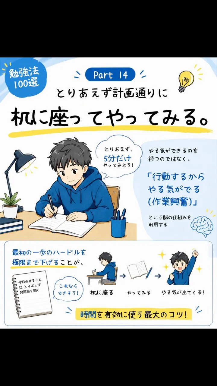 【先駆式勉強法100選】Part14：「やる気」を待っていま...