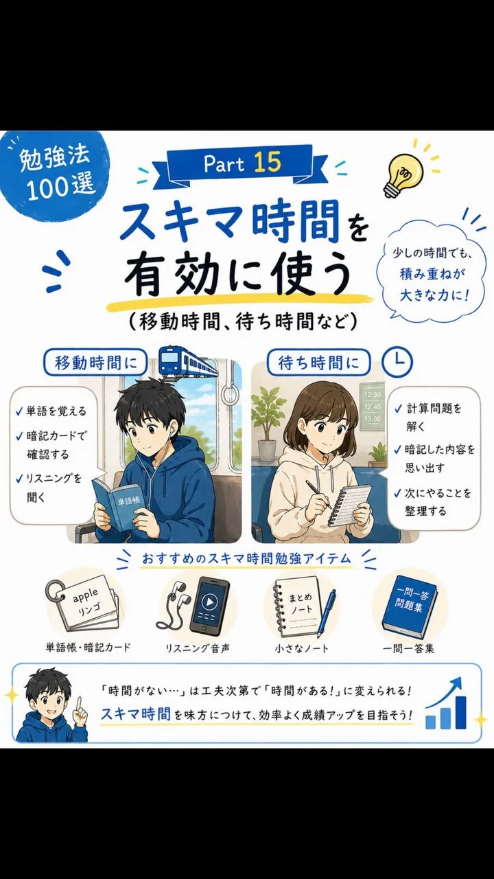 【先駆式勉強法100選】Part15：「時間がない」が口ぐせ...