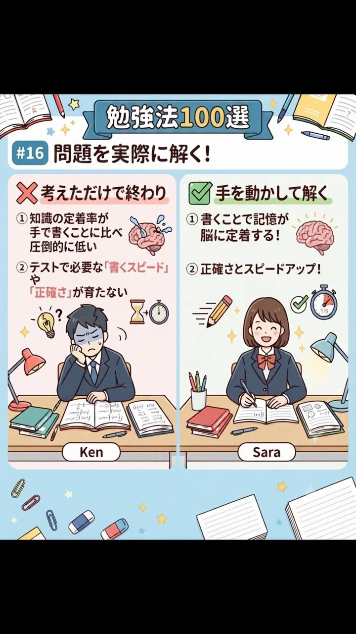 【先駆式勉強法100選】Part16：問題を実際に解く！
